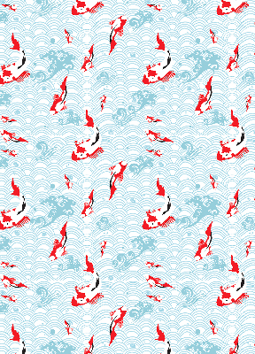 Modern roller blind Fish in the water