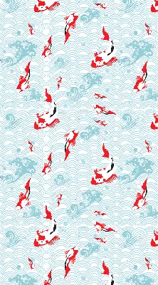 Modern roller blind fish in the water print