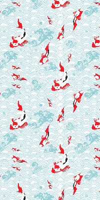 Modern roller blind fish in the water print