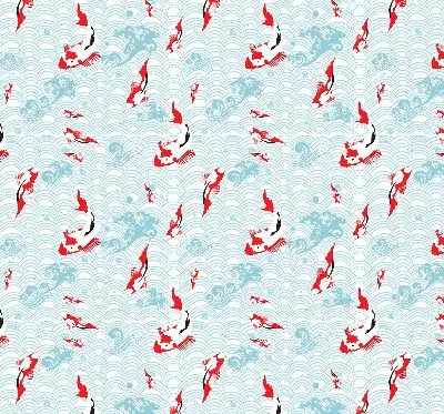 Modern roller blind fish in the water print