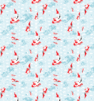Modern roller blind Fish in the water