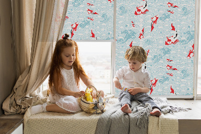 Modern roller blind Fish in the water