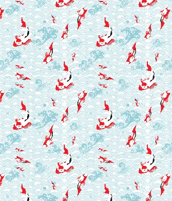 Modern roller blind fish in the water print