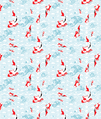 Modern roller blind Fish in the water