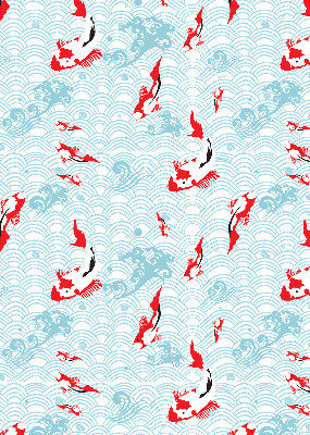 Modern roller blind Fish in the water