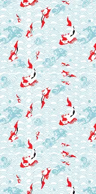 Modern roller blind fish in the water print