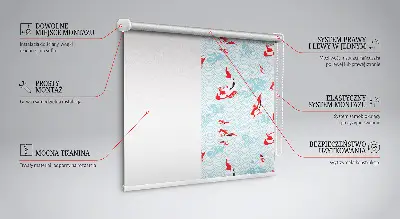 Modern roller blind fish in the water print