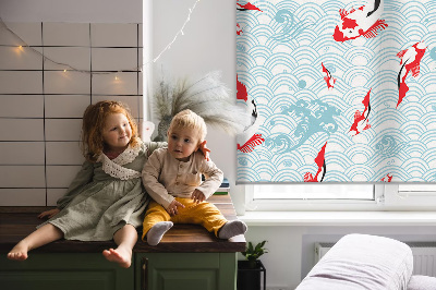 Modern roller blind Fish in the water