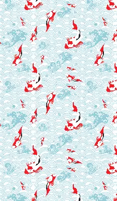 Modern roller blind fish in the water print