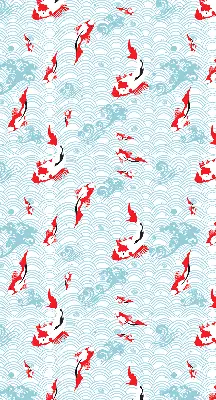 Modern roller blind fish in the water print