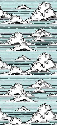 Roller blind for large window Clouds