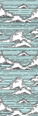 Roller blind for large windows in Clouds pattern