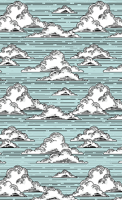 Roller blind for large windows in Clouds pattern