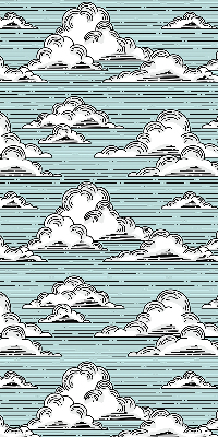 Roller blind for large windows in Clouds pattern
