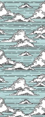 Roller blind for large window Clouds