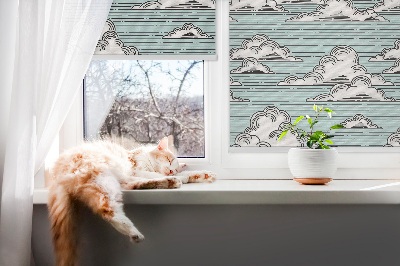Roller blind for large window Clouds