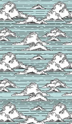 Roller blind for large windows in Clouds pattern