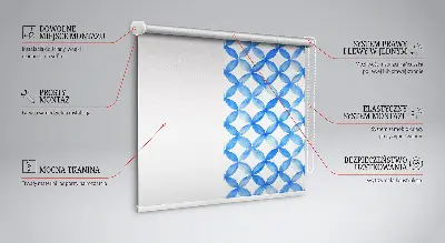 Fabric roller blind with star pattern