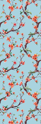 Roller blind for large window Flower buds from trees