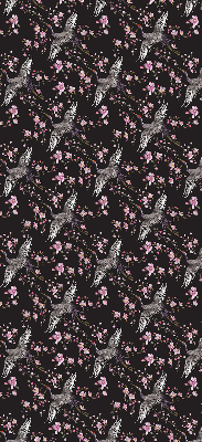 Modern roller blind Herons and flowers