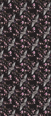 Modern roller blind Herons and flowers