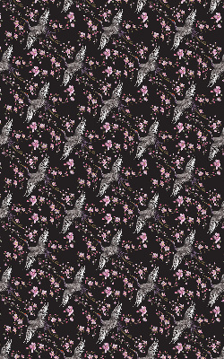 Modern roller blind Herons and flowers