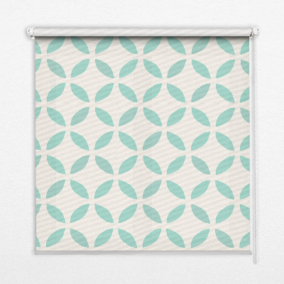 Fabric roller blind in a beige pattern