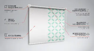 Fabric roller blind in a beige pattern