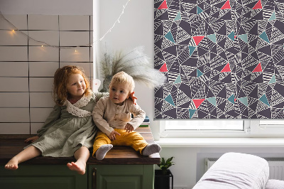 Modern roller blind patterned