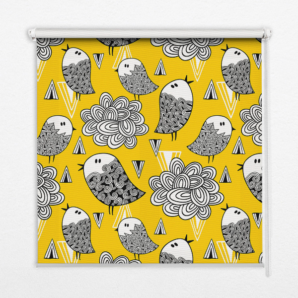 Roller blind for large window Birds