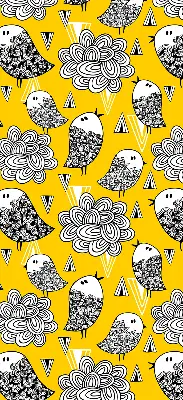 Roller blind for large window birds print