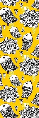 Roller blind for large window birds print