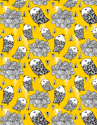 Roller blind for large window Birds