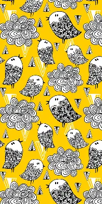 Roller blind for large window birds print