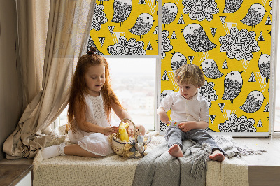 Roller blind for large window Birds