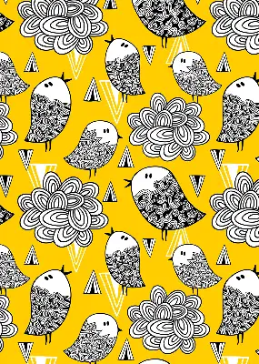 Roller blind for large window birds print
