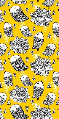 Roller blind for large window birds print