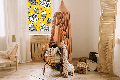 Roller blind for large window Birds