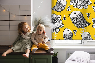 Roller blind for large window Birds