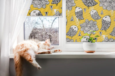 Roller blind for large window Birds