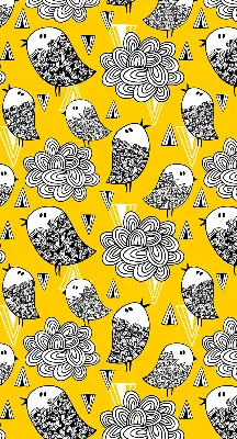 Roller blind for large window birds print