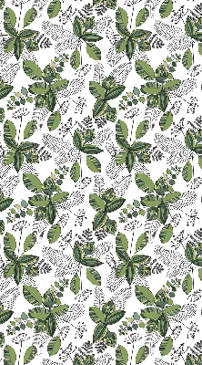 Fabric roller blind with a plant pattern