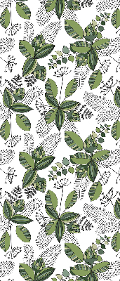 Fabric roller blind with a plant pattern