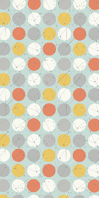 Roller blind for large window Dots connected by lines on circles