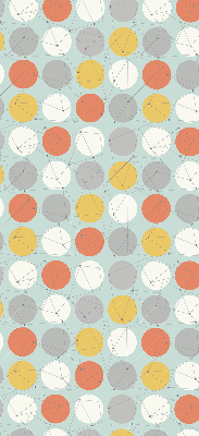 Roller blind for large window Dots connected by lines on circles