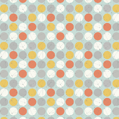 Roller blind for large window Dots connected by lines on circles