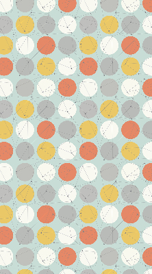 Roller blind for large window Dots connected by lines on circles