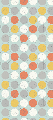 Roller blind for large window Dots connected by lines on circles