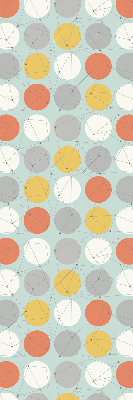Roller blind for large window Dots connected by lines on circles