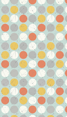 Roller blind for large window Dots connected by lines on circles